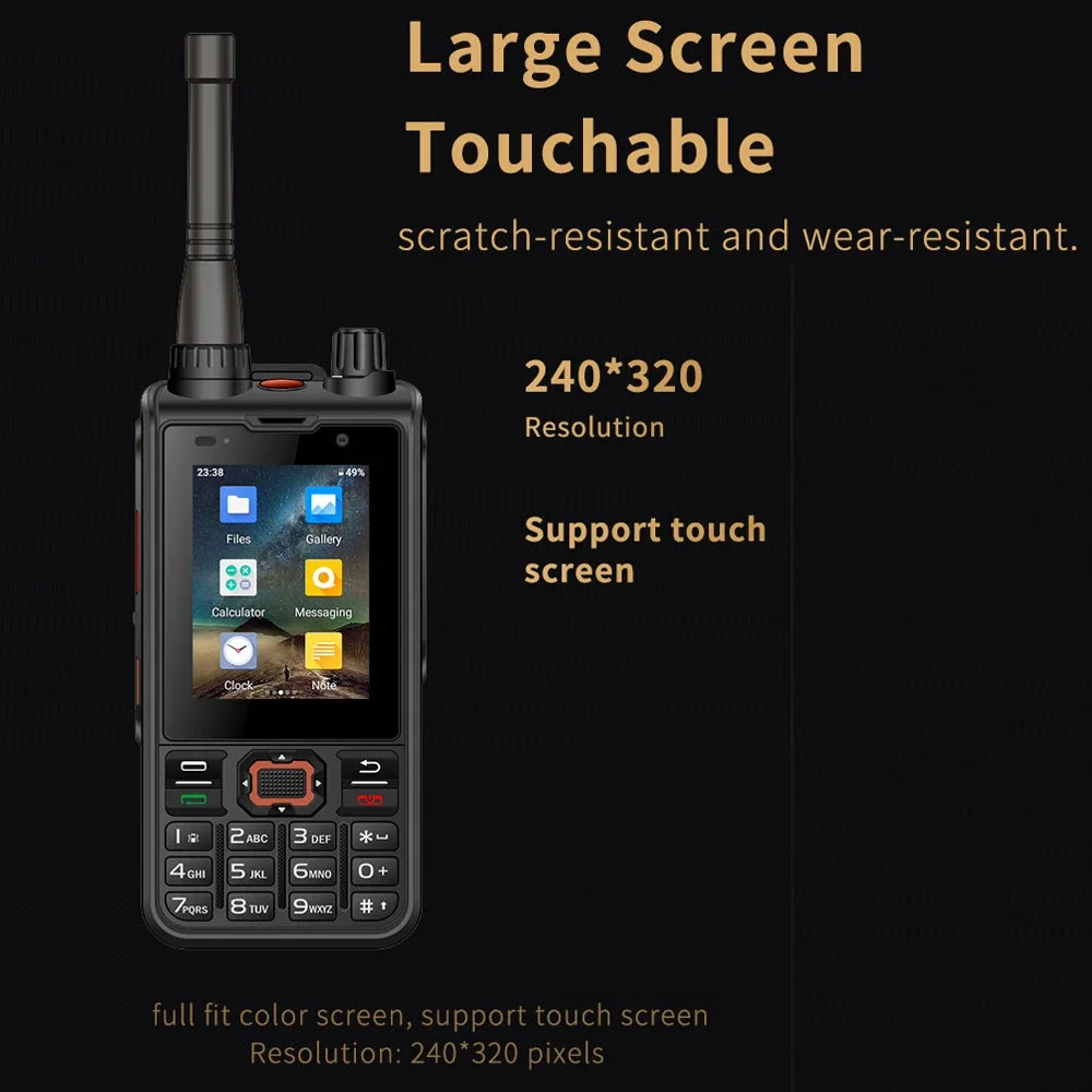 Цифровой радиоприемник ANYSECU W6PRO, 4G, Android 10, работает с реальным ptt Zello, Wi-Fi, 4200 ма · ч, УВЧ, 400-480 МГц, POC, DMR