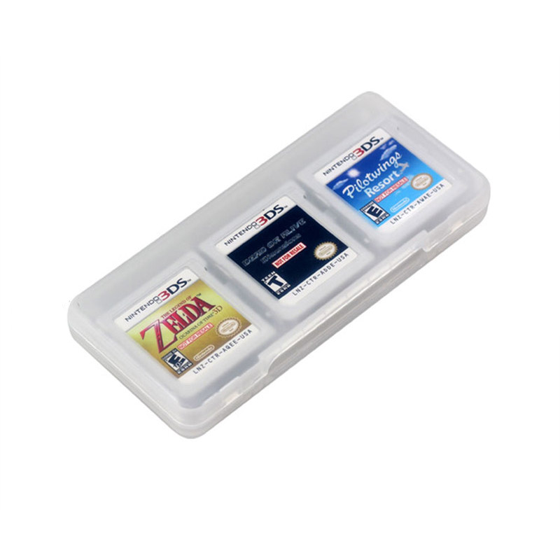 Mais novo transparente 6 em 1 caixa de cartucho de armazenamento de cartão de jogo para Nintendo 3DS XL LL NDS DSi