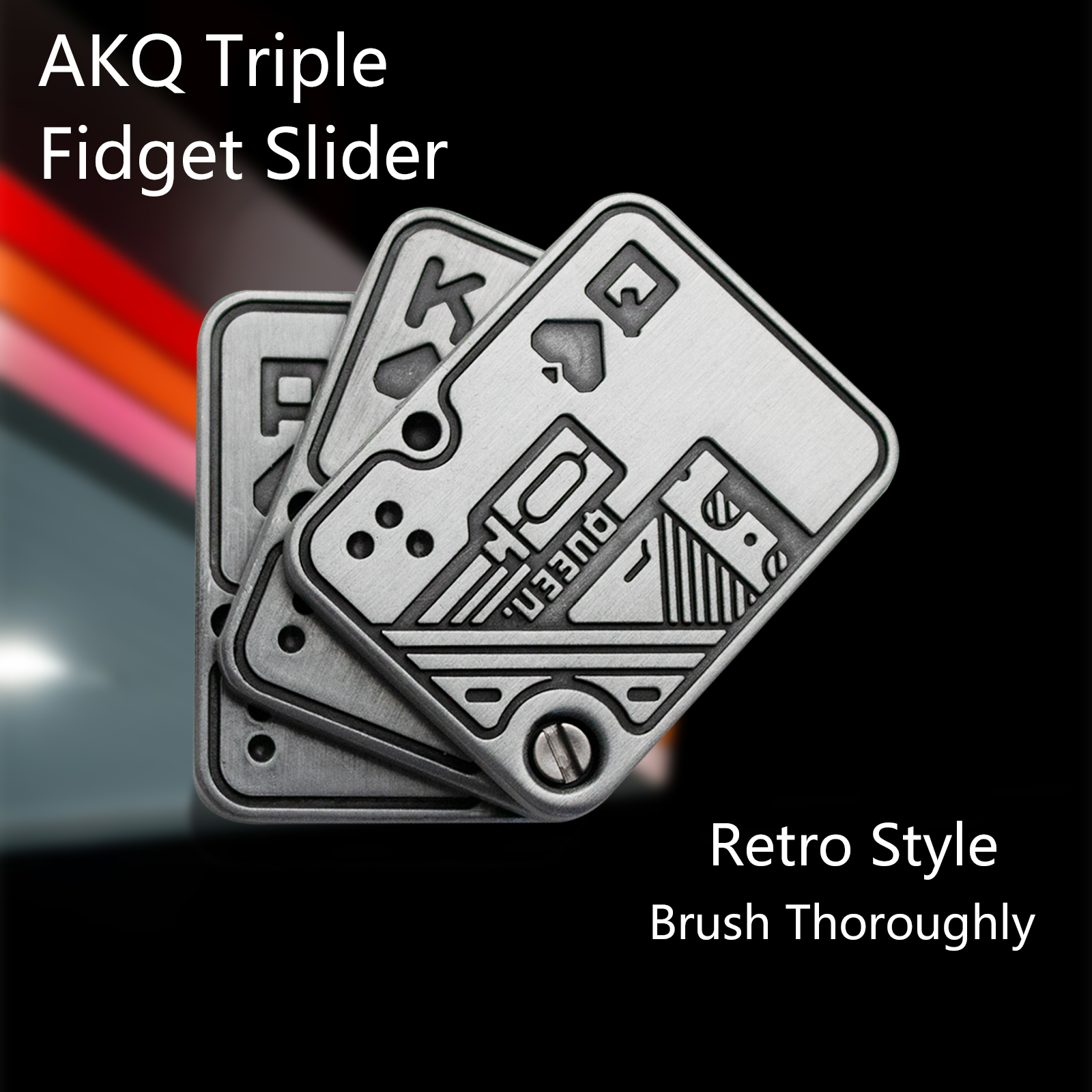 Fidget Toys Adultos Poker Fidget Slider Idéia de presente de estresse, brinquedos de estresse