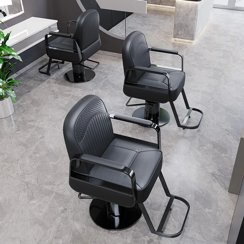 モダンエレガントな理髪椅子スイベル Inox デザインプロフェッショナルサロンチェア高さモダンな Sillas デ Barberia 理髪アクセサリー