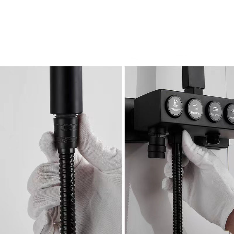 1pcs 1.5M Stainless Steel Black Hose Extension Pipe Bathroom Shower Pipe Extension Pipe Water Pipe Drawer Bathroom Accessories