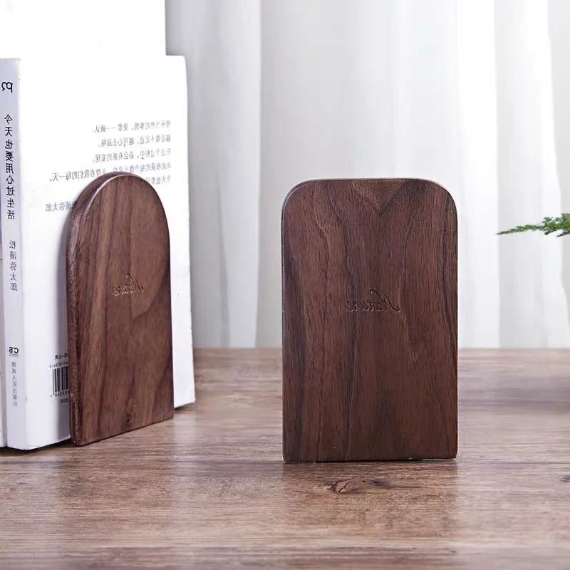 Nature Wooden Desktop Bookends Book Organizer Office Desktop Home Bookends Book Ends Stand Holder Shelf Bookrack