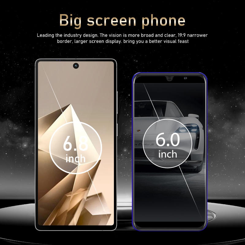 Global Vision S25 Ultra Smartphone Android 4100mAh 8GB RAM 256G ROM 6.8 Inch Phone 720x1600HD 16+32MP 4G 5G Network Mobile Phone