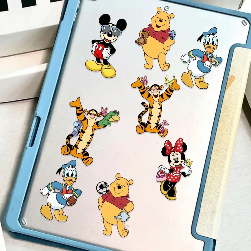 8/16 folhas kawaii disney pato donald adesivos engraçado dos desenhos animados jigsaw graffiti decalques para bagagem telefone skate notebook geladeira