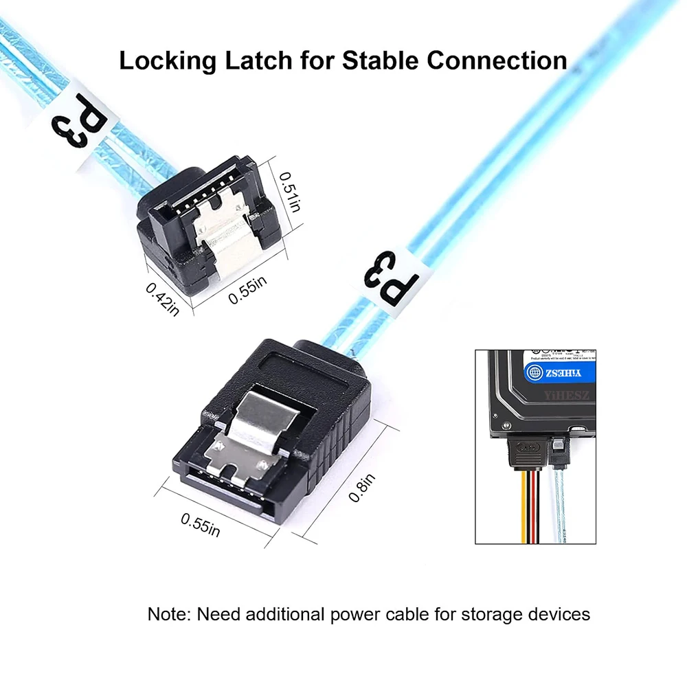 0.5m/1m Kabel SATA 3.0 Kabel SATA 90 stopni pod kątem prostym Kabel SATA-Data SAS/SATA-12Gbps do serwera-Raid SDD HDD CD DV