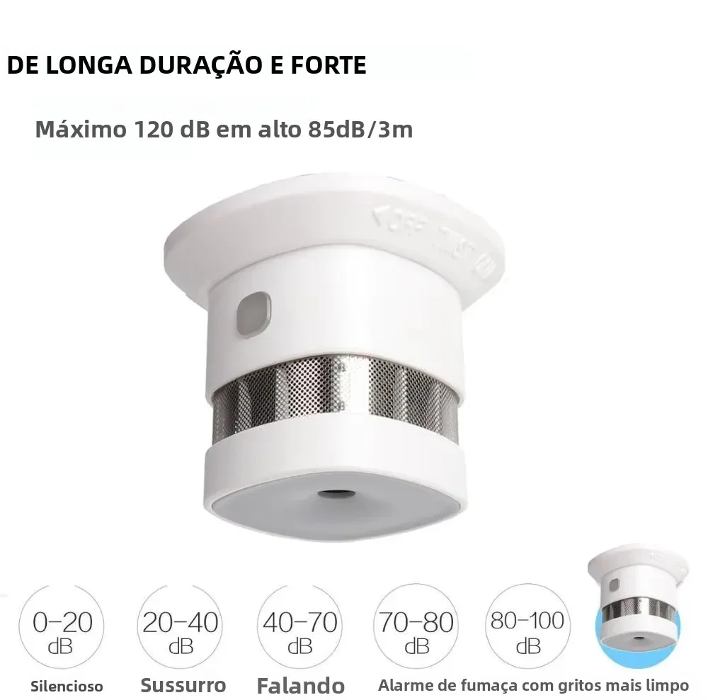 HEIMAN Zigbee Detector de fumaça Sistema doméstico inteligente 2,4 GHz Sensor de prevenção de segurança de alta sensibilidade