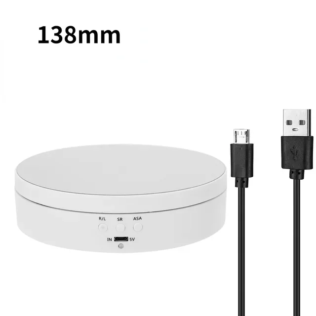Max Load 4KG Multifunctional Rotating Display Stands Electric Turntable 360° Rotation Noiseless Rotating Table Jewelry Stand