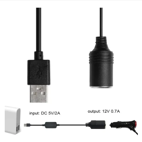 USB от 5 В до 12 В, автомобильный прикуриватель для материнского сиденья, адаптер питания видеорегистратора, GPS DASH CAM