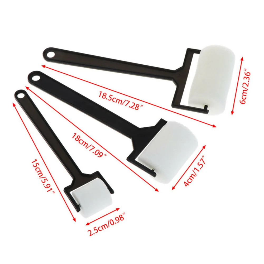 子供用の白いスポンジローラー,色をペイントするブラシ,壁のスティック,クラフトツール,フォームペインティング,DIY, 3個,6個