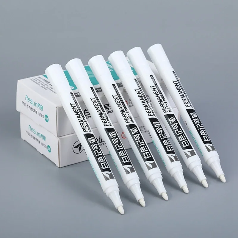 1/3/5 stücke Weiß Marker Farbe Stifte Wasserdichte Gummi Permanent Marker Stift Auto Reifen Lauffläche Umwelt Reifen malerei Graffti