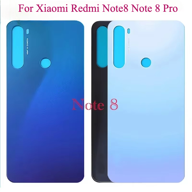 Neue Für Xiaomi Redmi Hinweis 8 Hinweis 8 Pro Batterie Zurück Abdeckung 3D Glas Panel Für Redmi Hinweis 8 hinten Tür Gehäuse Fall Klebstoff Ersetzen