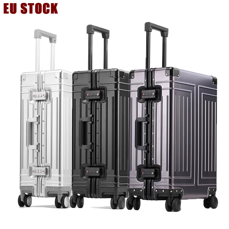 Aluminium reisbagage trolleykoffer Hoge kwaliteit aluminium frame koffer 20 inch handbagage met wielen 29 inch groot formaat
