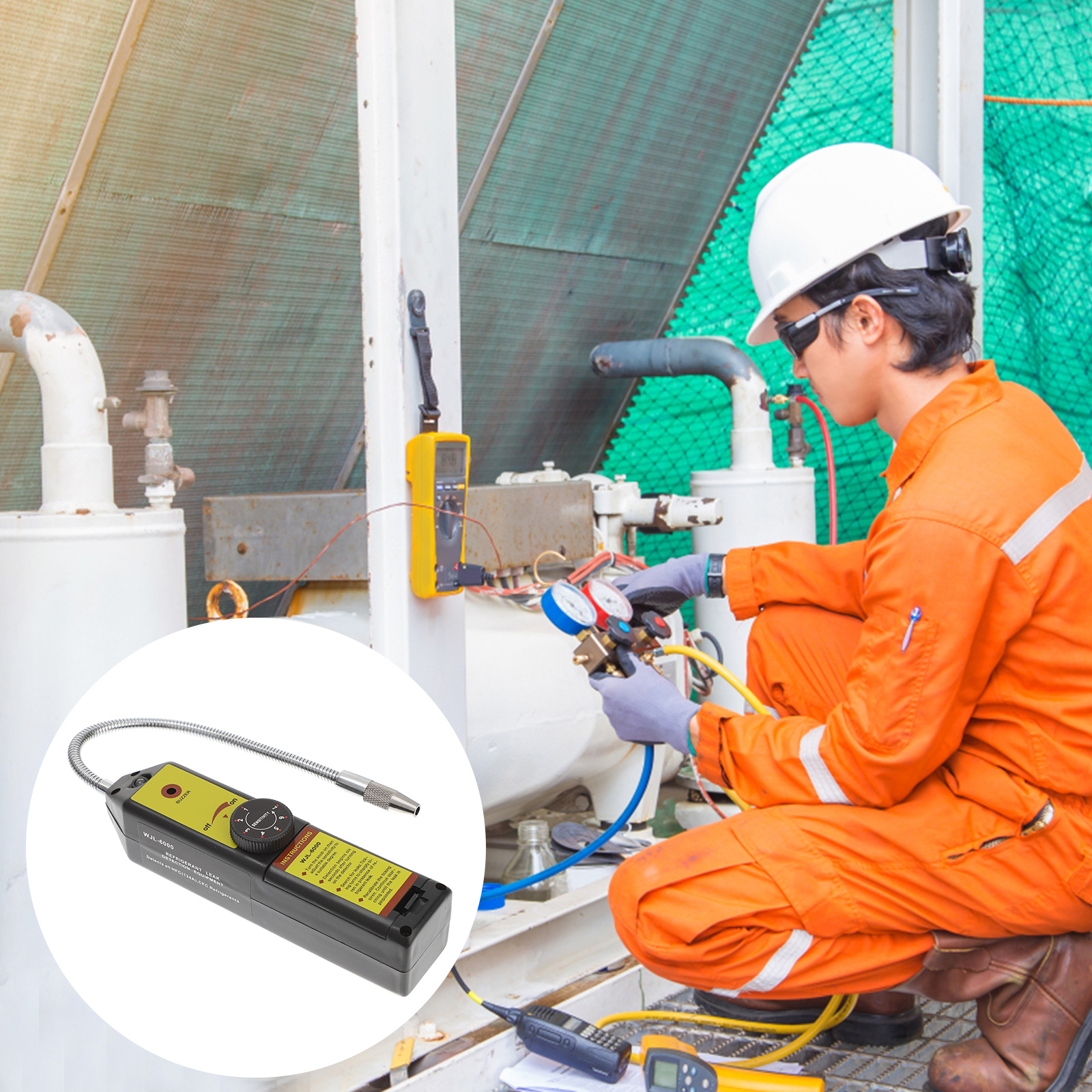 สารทําความเย็นรั่ว Hvac เครื่องปรับอากาศเครื่องทดสอบการรั่วไหลของฮาโลเจนสําหรับเครื่องมือ Hvac hvac สารทําความเย็น AC