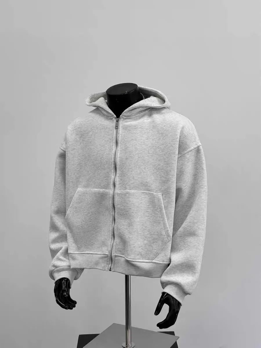American Sle Casual Hoodie Cardigan Men's Autumn Versatile Zipper Jaet Tee-dimensional Design Comfortable Loose Fit