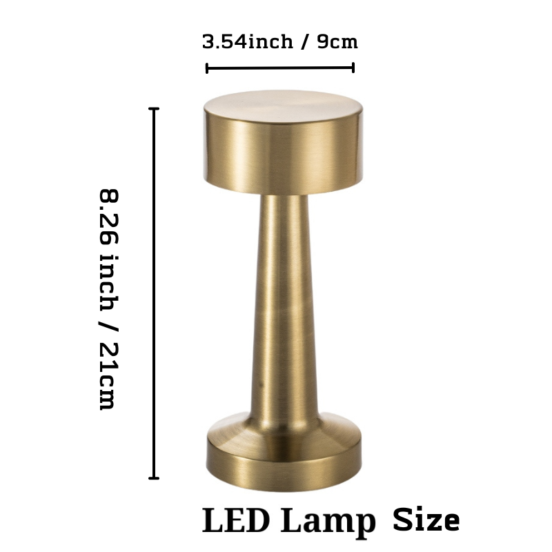 Lampe LED tactile en métal aste par USB, éclairage d'ambiance, veilleuses décoratives, lampe de table de chevet, chambre, restaurant, bar, bureau