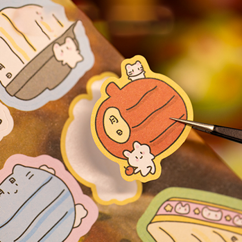 Mr. Paper 1Style 42 Teile/beutel Munchkin Convenience Store Serie Beschreibbare gestanzte Aufkleber Buch DIY Handbuch Material Dekoration Karte