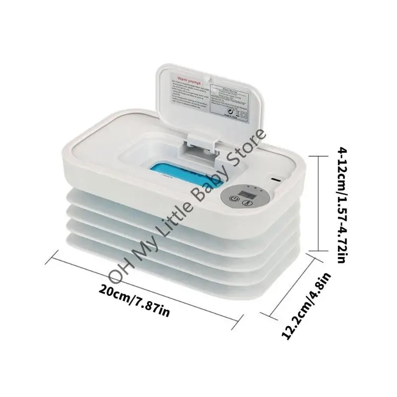 M76C Sistema aquecimento lenços umedecidos infantis portáteis Controle temperatura ajustável Plástico Design