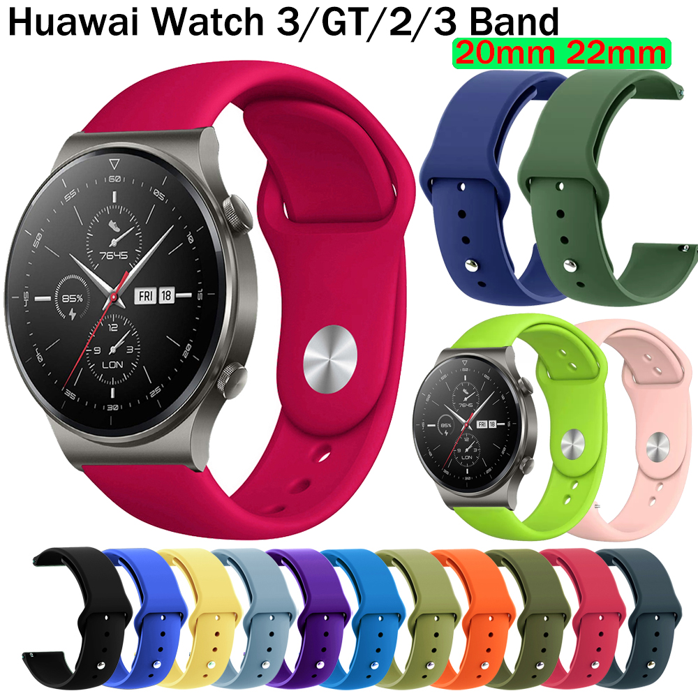 20mm 22mm Silicone Gt2 Strap for Huawei Watch GT3 GT 3 4 5 42 46mm Sport Wristband GT 2 GT2 Pro Replacement Bracelet Watch Band