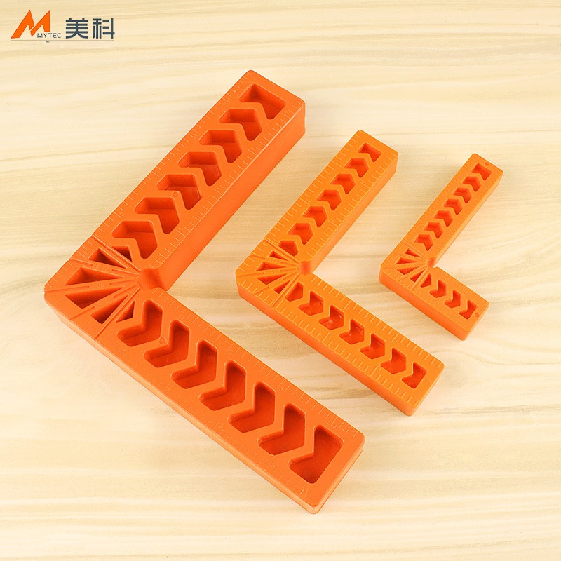 3/4/6 Zoll 90-Grad-Positionierungsquadrate rechtwinklige Klemmen wiederverwendbare L-Typ-Befestigungsklemme aus Kunststoff langlebiges Eck-Briefpapier