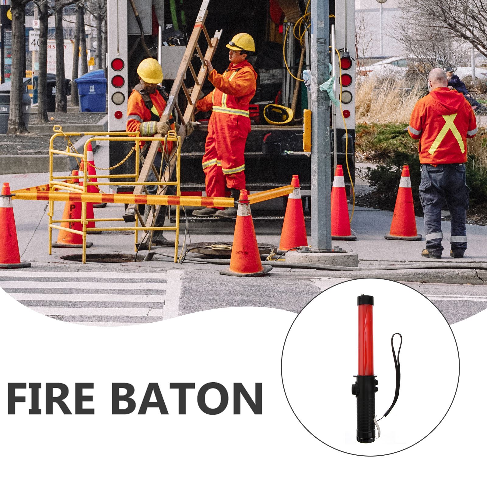 30 cm Sicherheitsleuchte, LED-Verkehrskontrolle, rotes Licht, Leuchtturm für Straßenrand, Blitzgerät, Notfall-Auto-Blitzlicht, blinkende Warnung