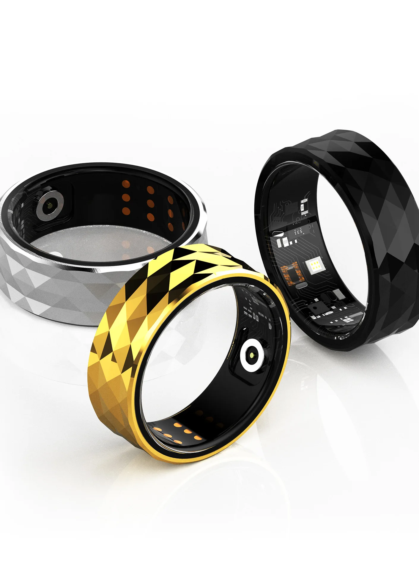 男性と女性のためのインテリジェント防水Bluetoothリング,スマートジュエリー,血中酸素,心拍数,健康モニター,ギフト