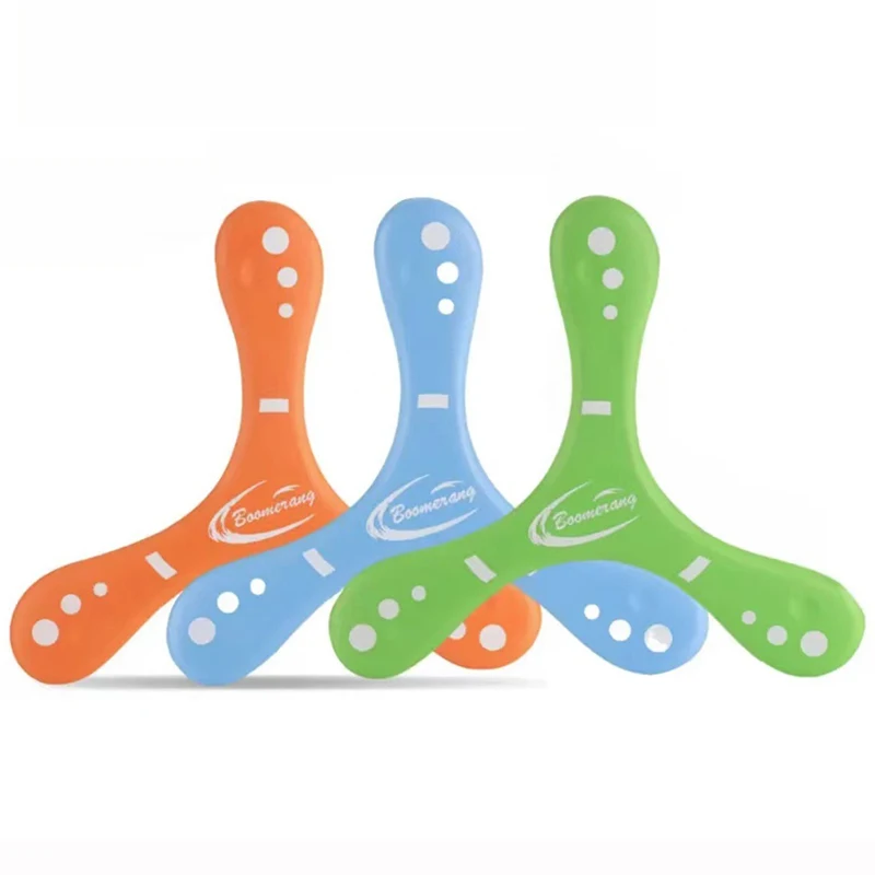 Juguete Boomerang suave para niños, juegos de discos voladores cruzados de tres hojas para exteriores, juguetes deportivos interactivos para niños y adultos, regalo de descompresión