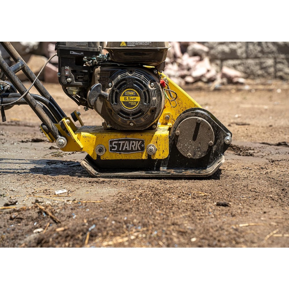 7.0HP 5000VPM 5500MAX Gas Vibration Compaction Force 20 x 14 inch Plate Compactor w/Built-in Wheel