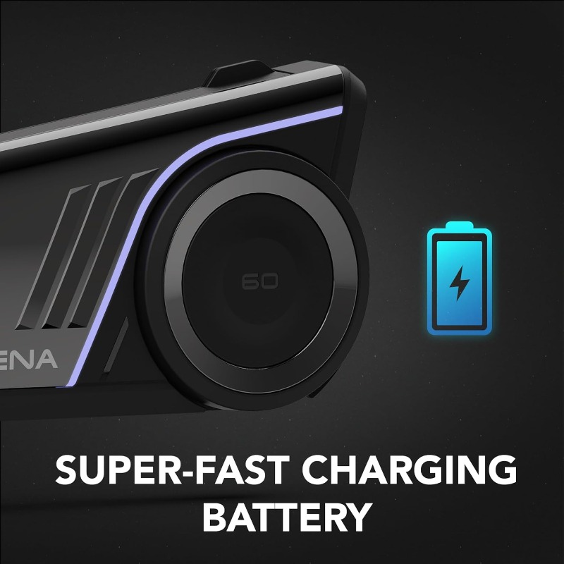 60S Motorcycle Communication Headset with Wave, Mesh, and Bluetooth Intercom, 2nd Generation Sound by Harman Kardon