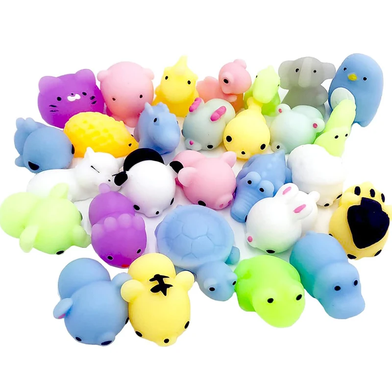 Mochi Squishy ของเล่นสัตว์น่ารัก Fidget บีบความเครียดของเล่นเด็กของขวัญตลกวันเกิด Party Favors ห้องเรียนรางวัล