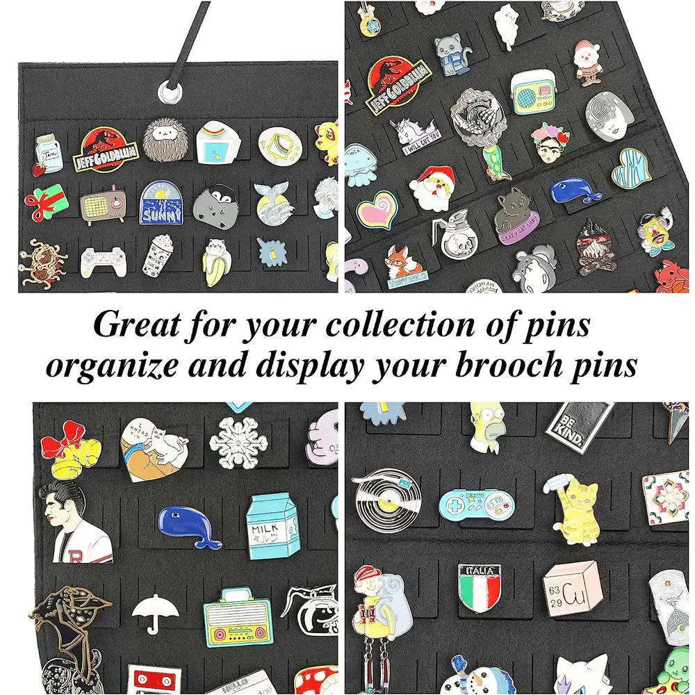 Brooch Pin Storage Organizer Hanging Pin Wall Display Banner Buttons And Lapel Collections Storage Holder Jewelry Display Hanger