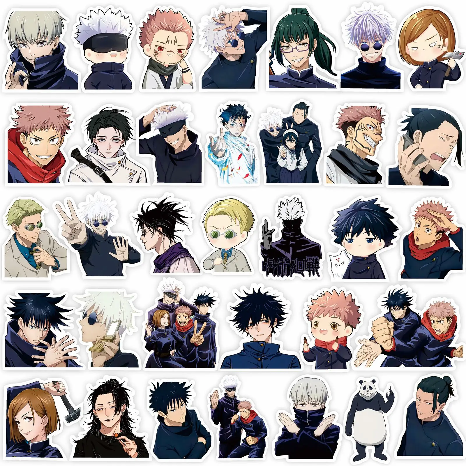 80 pçs anime jujutsu kaisen adesivos dos desenhos animados legal itadori yuji satoru gojo graffiti decalques adesivo para telefone bagagem portátil