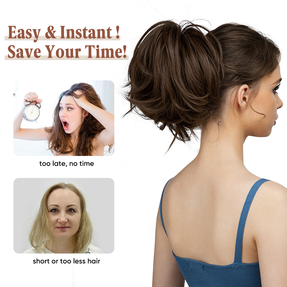 女性のための人工毛エクステンション,ポニーテールヘア,DIY,プレミアムヘア,フェイクブロンド,false,ピグテール,p025