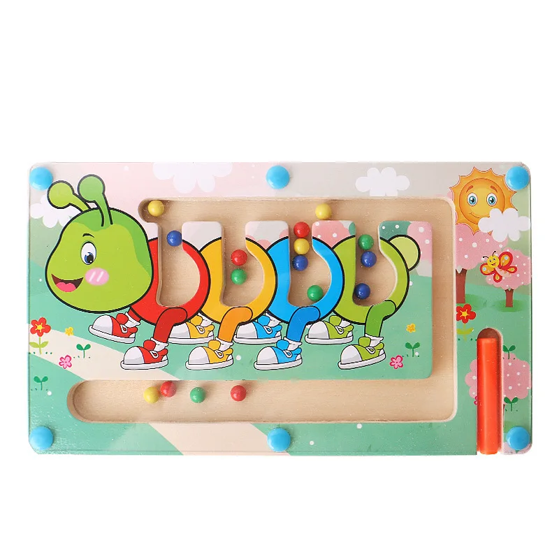 Jeux de tri magnétiques, Puzzle Montessori, planche de labyrinthe, apprentissage des couleurs, Classification Montessori, jouets éducatifs en bois