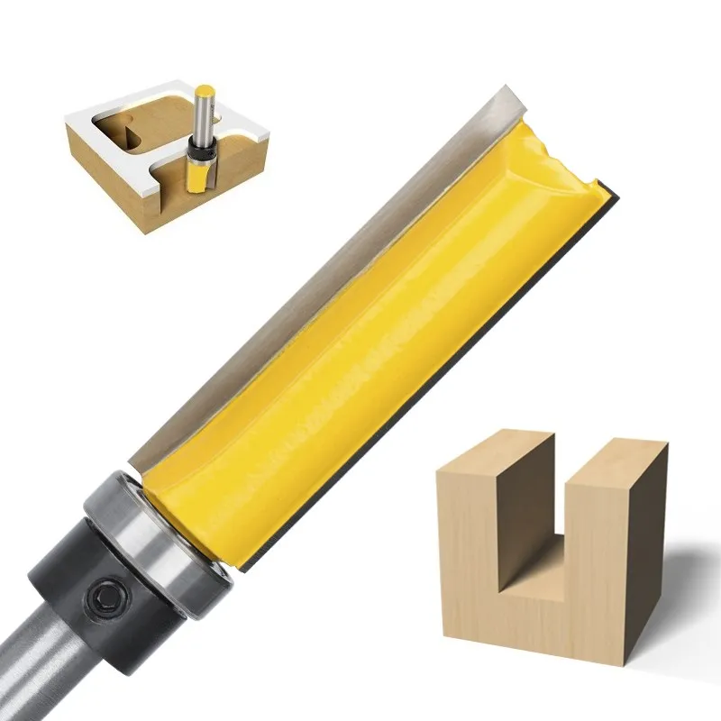 HAMPTON Flush Trim Router Bit 8mm Shank Top Bottom Bearing 5/8" Pattern Bit for Woodworking Tools Wood Milling Cutter