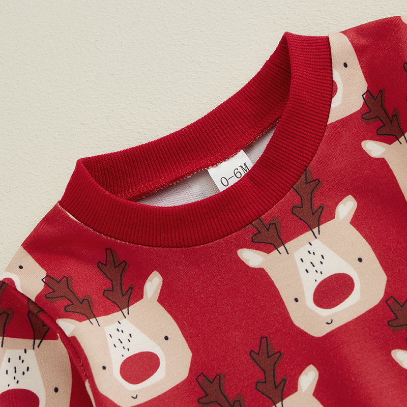 Lioraitiin-conjunto navideño para bebé, sudadera de manga larga con cuello redondo y cintura elástica, pantalones de chándal con estampado de alce de dibujos animados, 2024, 07-13