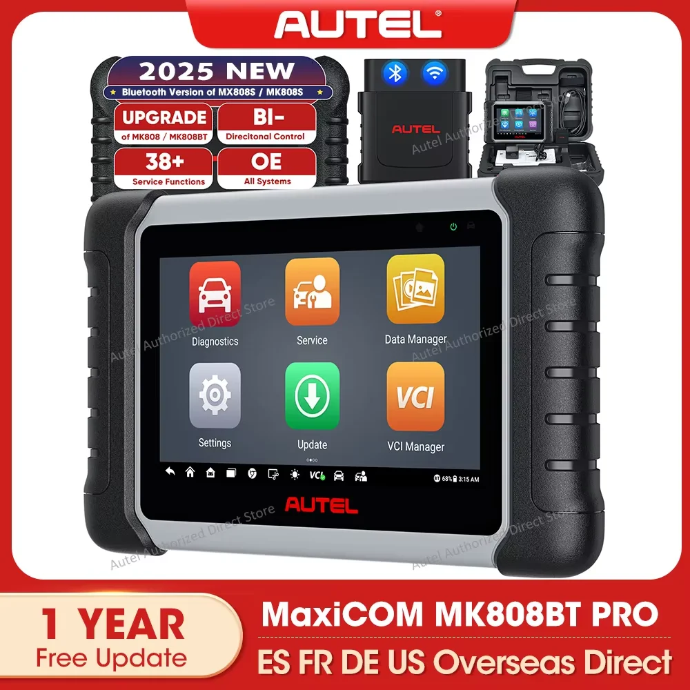Autel MaxiCOM MK808BT PRO Skaner OBD2 Narzędzie Diagnostyczne Samochodowe Bluetooth Skaner Automotywacyjny Czytnik Kodów OBD2 PK MK808KBT MK808S