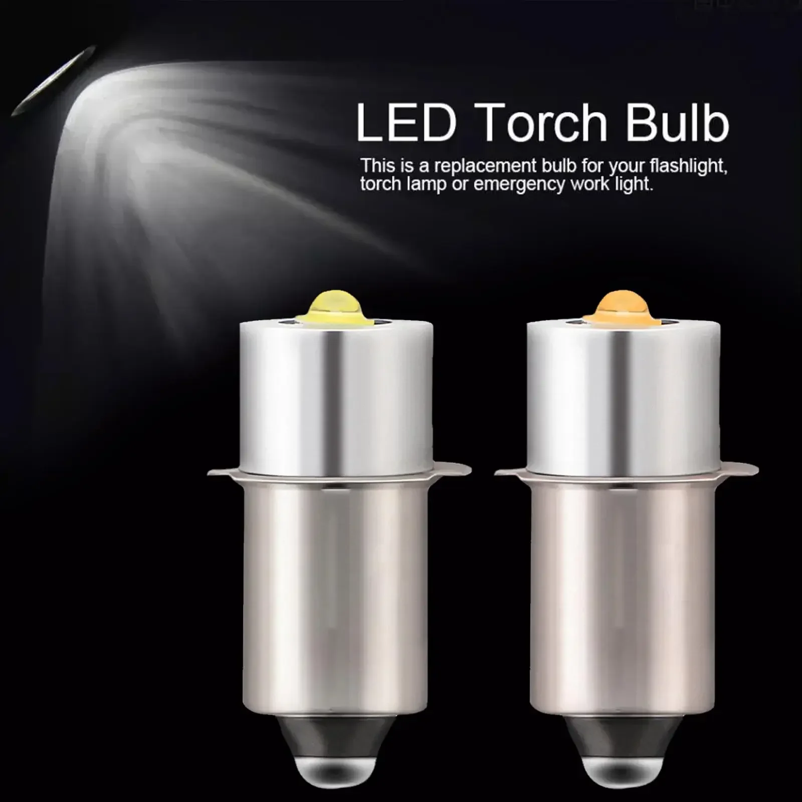 P13.5S E10 BA9S Base 5W LED Upgrade Bulbs White Maglite Flashlight 6500K 3W DC Replacement Bulbs Torches Work Lamp