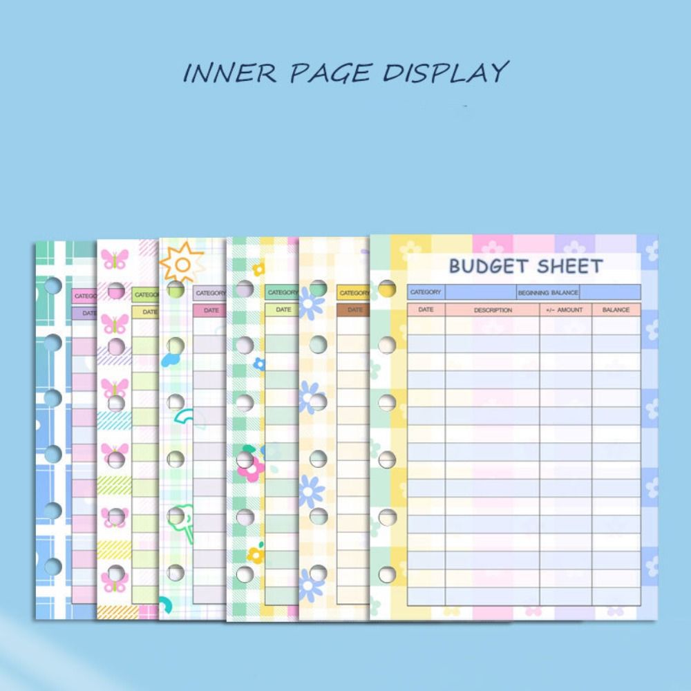 PU Leather Budget Binder Planner Daily Weekly Wallet Organizer Money Savings Challenges Bill Holder Cash Envelopes