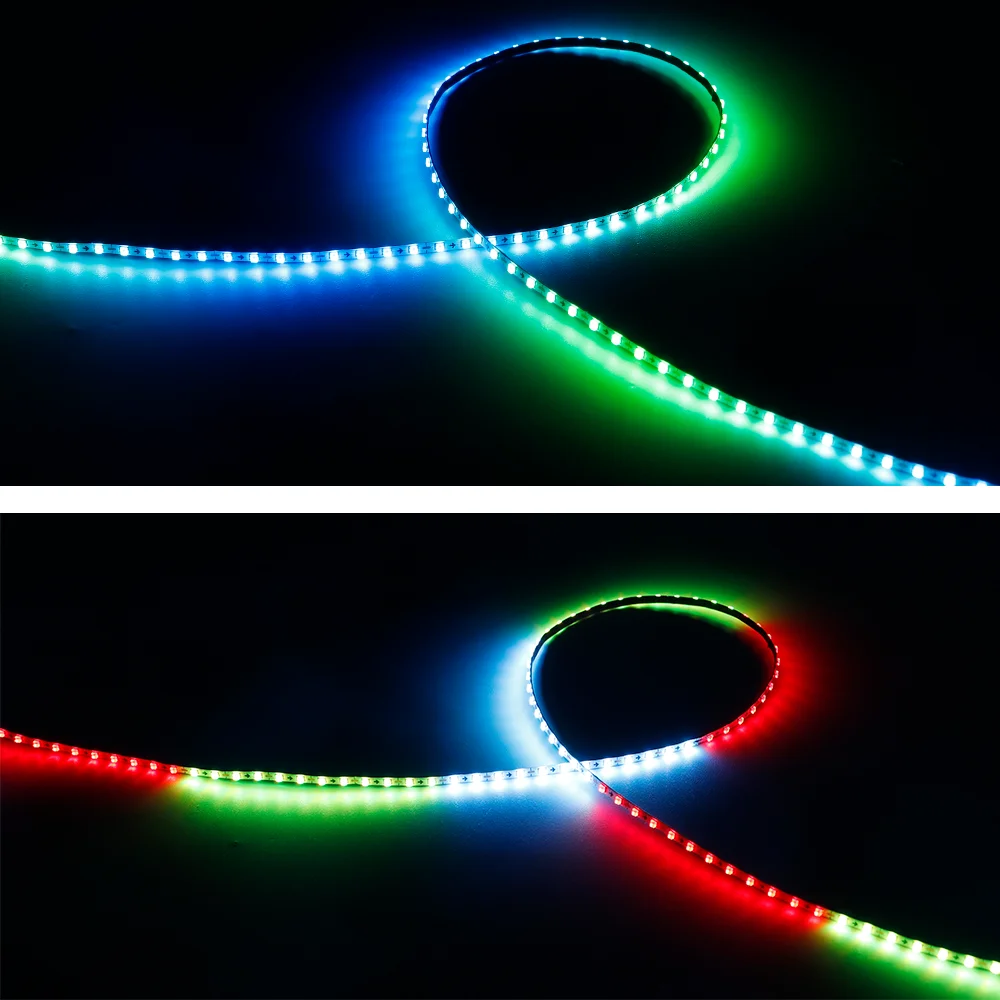 DC5V/12V RGB Traumfarbwechselnde LED-Streifenlichter WS2812 2020 Ultraschmal 2,7 mm 160 LEDs/m Intelligente, individuell adressierbare Ziffern