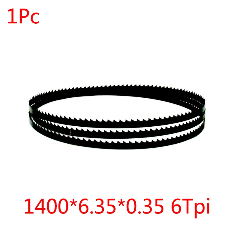1/2/3 Uds para Draper Einhell Scheppach HBS20 TPI 6/10/14 hoja de sierra de cinta 1400mm x 6,35mm(1/4 '') x 0,35mm 8'' herramientas de sierra de cinta para carpintería