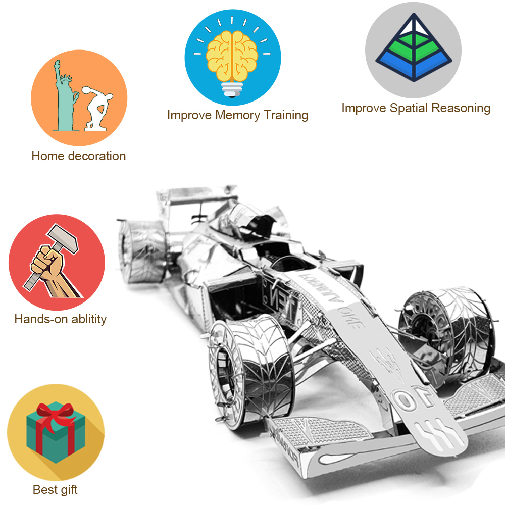 Автомобиль 3D металлические головоломки наборы моделей DIY лазерная резка головоломки игрушка для детей