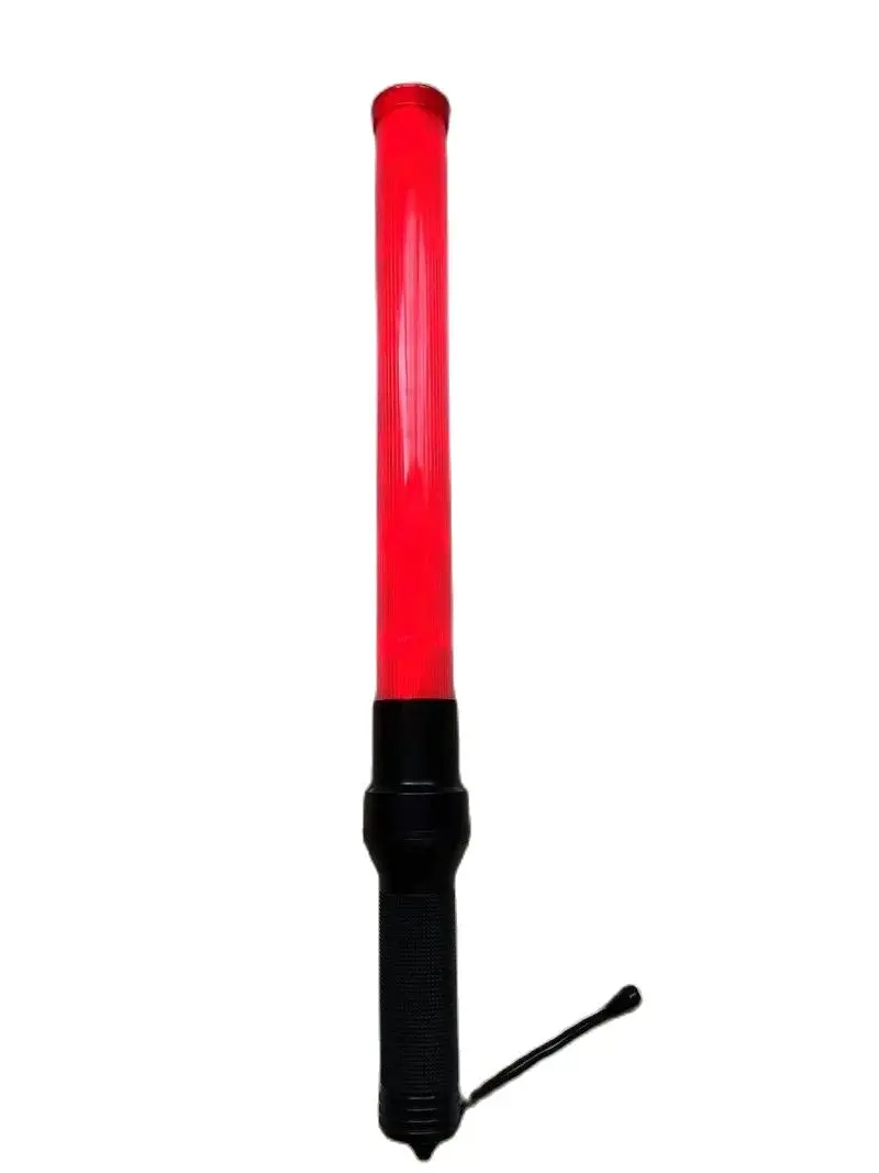 54cmX4cm Red Flashing Distress Signal Warning Light Rod Emergency Road Traffic Control Safety Wand for Car Directing Parking
