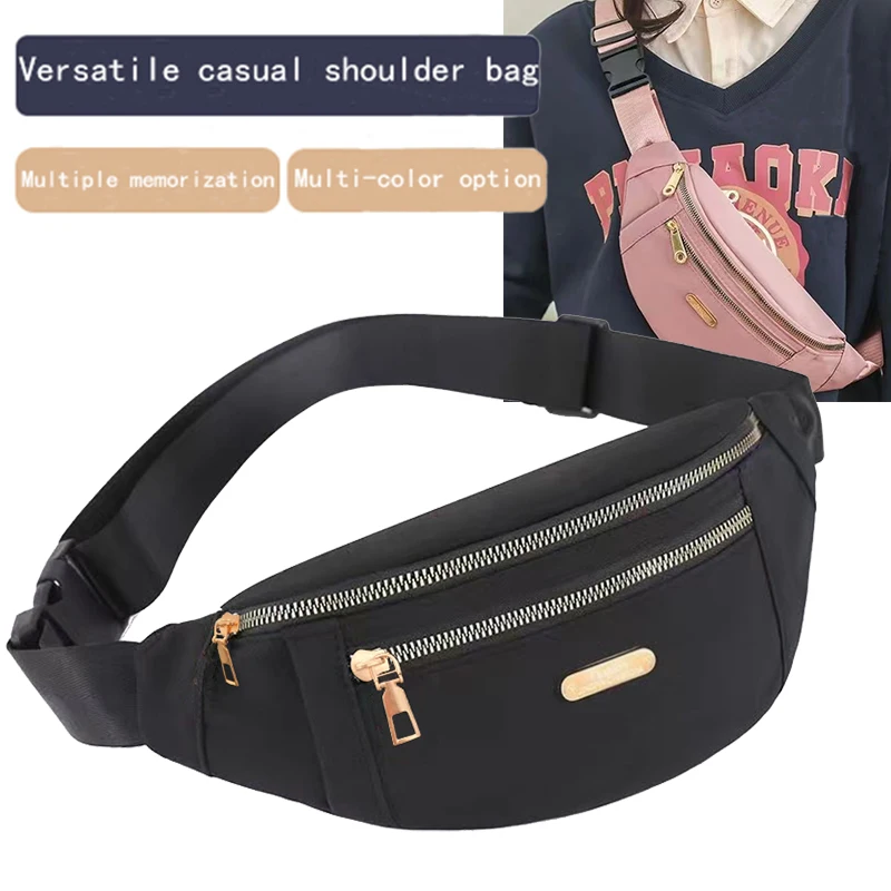 Marsupio casual da uomo e da donna, borsa a tracolla, borsa a tracolla con chiusura frontale resistente e versatile