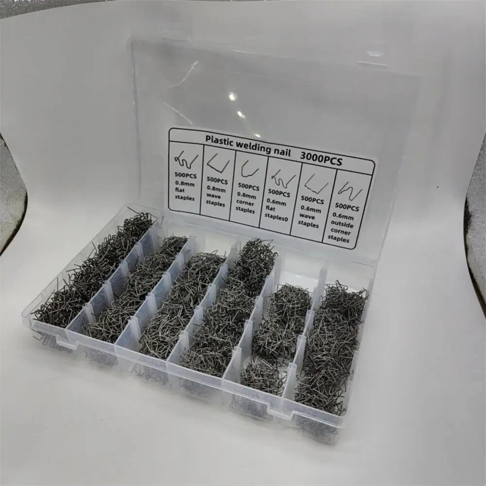 3000 個ホットホッチキスステープルプラスチック溶接機自動車プラスチック修理機溶接ワイヤー車のバンパー修理溶接機