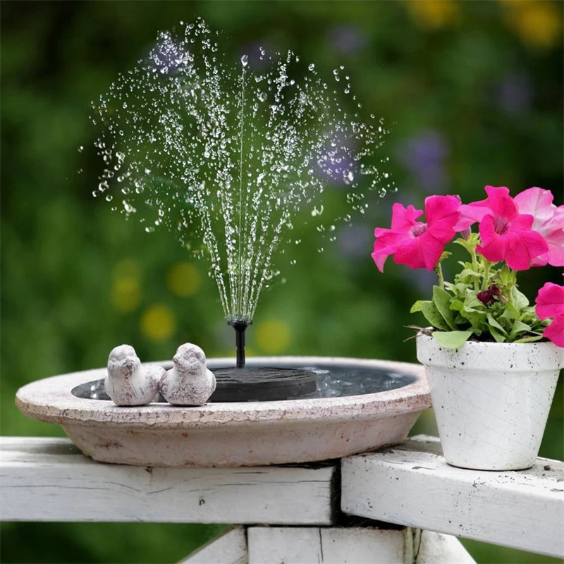 Solar Fountain Pump Energy-saving Plants Watering Kit Colorful Solar Fountain Solar Panel Bird Bath Fountain Outdoor Garden Pool