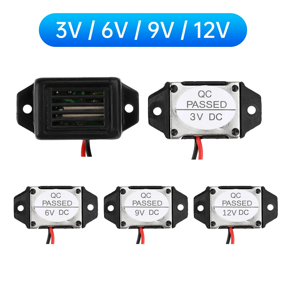 Zumbador de alarma mecánico activo DC 3V 6V 9V 12V 85dB Mini zumbador de alarma piezoeléctrico electrónico