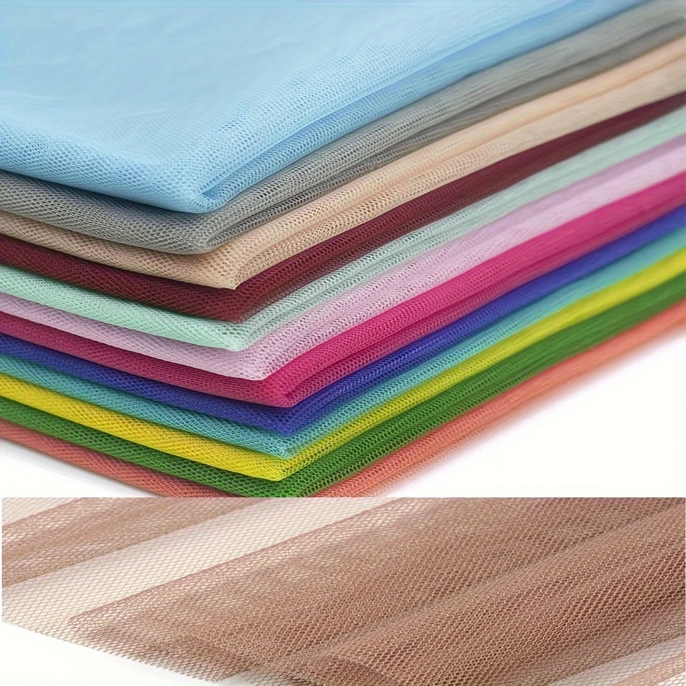 30 Farben frischer Tüll-Netzstoff, weiches Kleid, Dekoration, Rock, Saum, Stoff, Schleier, Kopfschmuck, Designer-DIY-Stoff