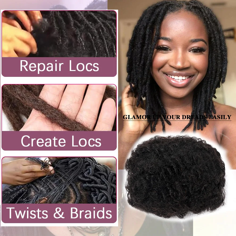Afro Kinky BULK 100% ต่อผมมนุษย์ Reggae สกปรก Braids บราซิลธรรมชาติโครเชต์ผม Dreadlocks