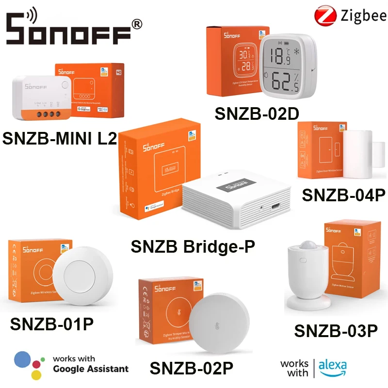 SONOFF SNZB 06P Zigbee Датчик присутствия человека Шлюз Bridge Pro SNZB-01P SNZB-02P SNZB-03P SNZB-04P ZBMINI L2 Интеллектуальный переключатель