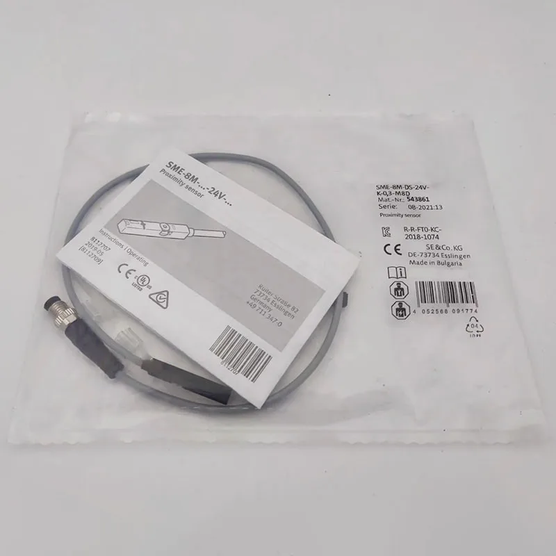 1 peça novo para sensor de interruptor magnético de cilindro tipo festo SME-8M-DS-24V-K-0.3-M8D 543861 574334 574338 574335